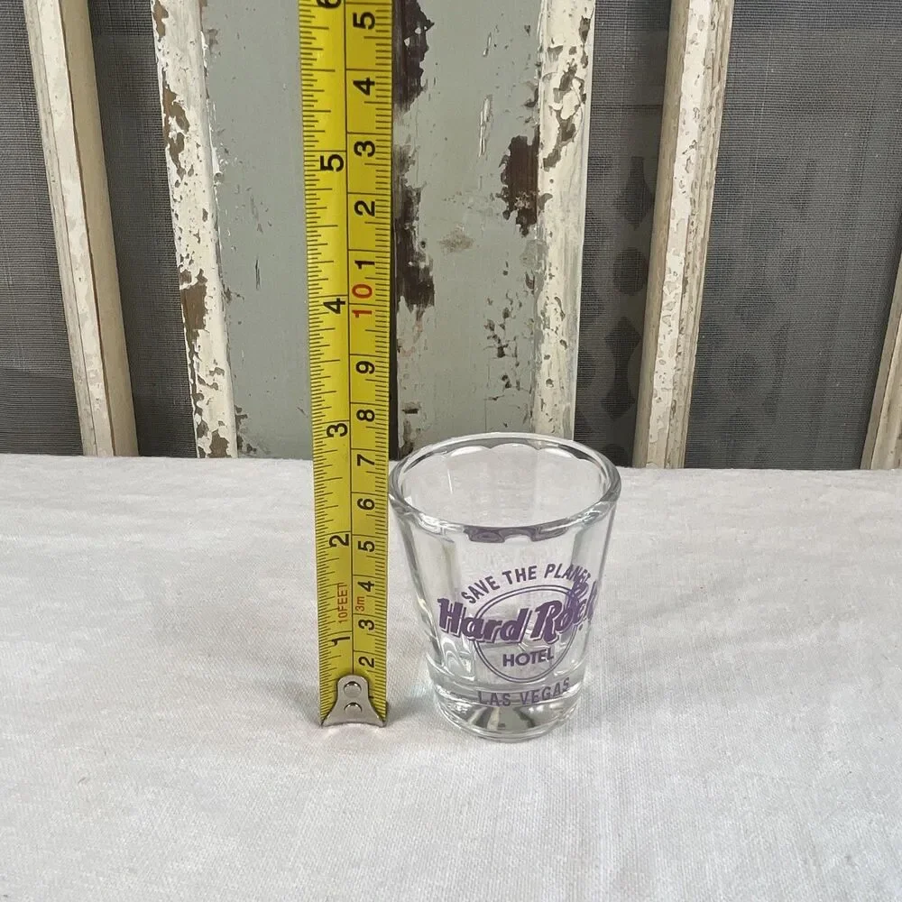Vtg. Hard Rock Cafe Las Vegas Save The Planet Shot Glass Made In USA